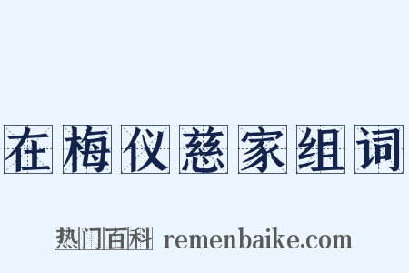 在梅仪慈家组词是什么意思的图片